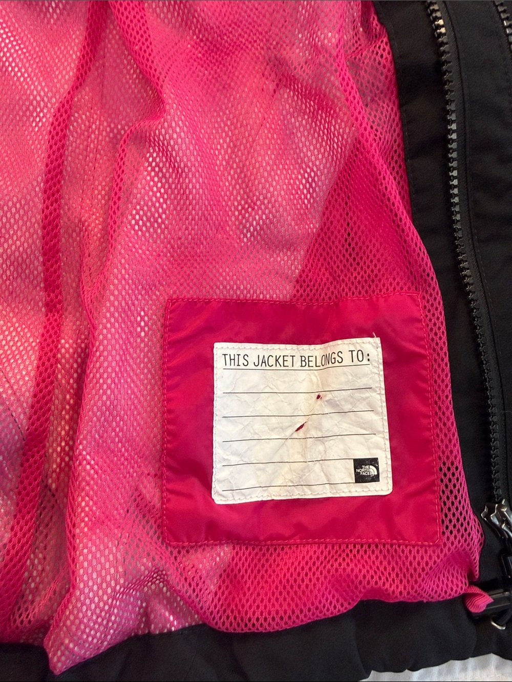 The North Face Black & Hot Pink Hooded Kids Raincoat - Picture 6 of 10
